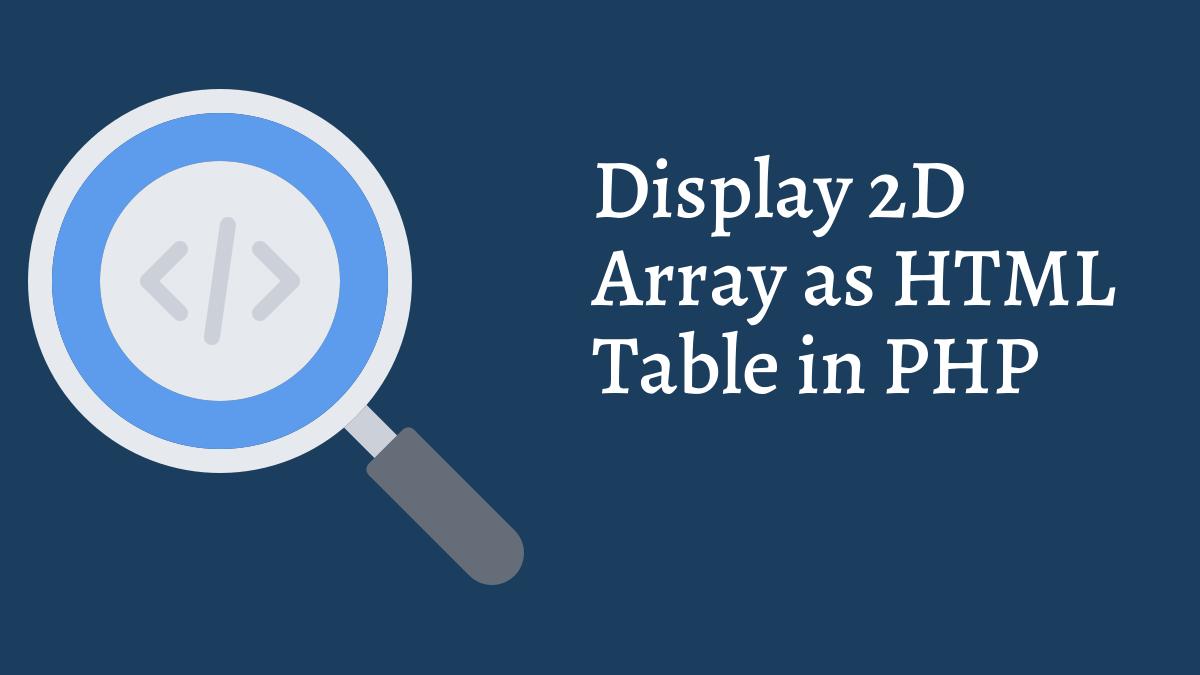 for loop in php to display array